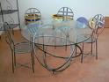 Ensemble de table et chaises en fer forg